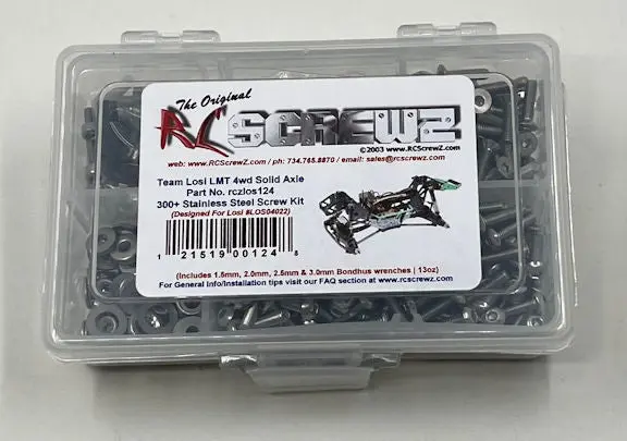 Rc Screwz Losi Lmt 4Wd Solid Axle Stainless Steel Screw Kit - Rczlos124 1
