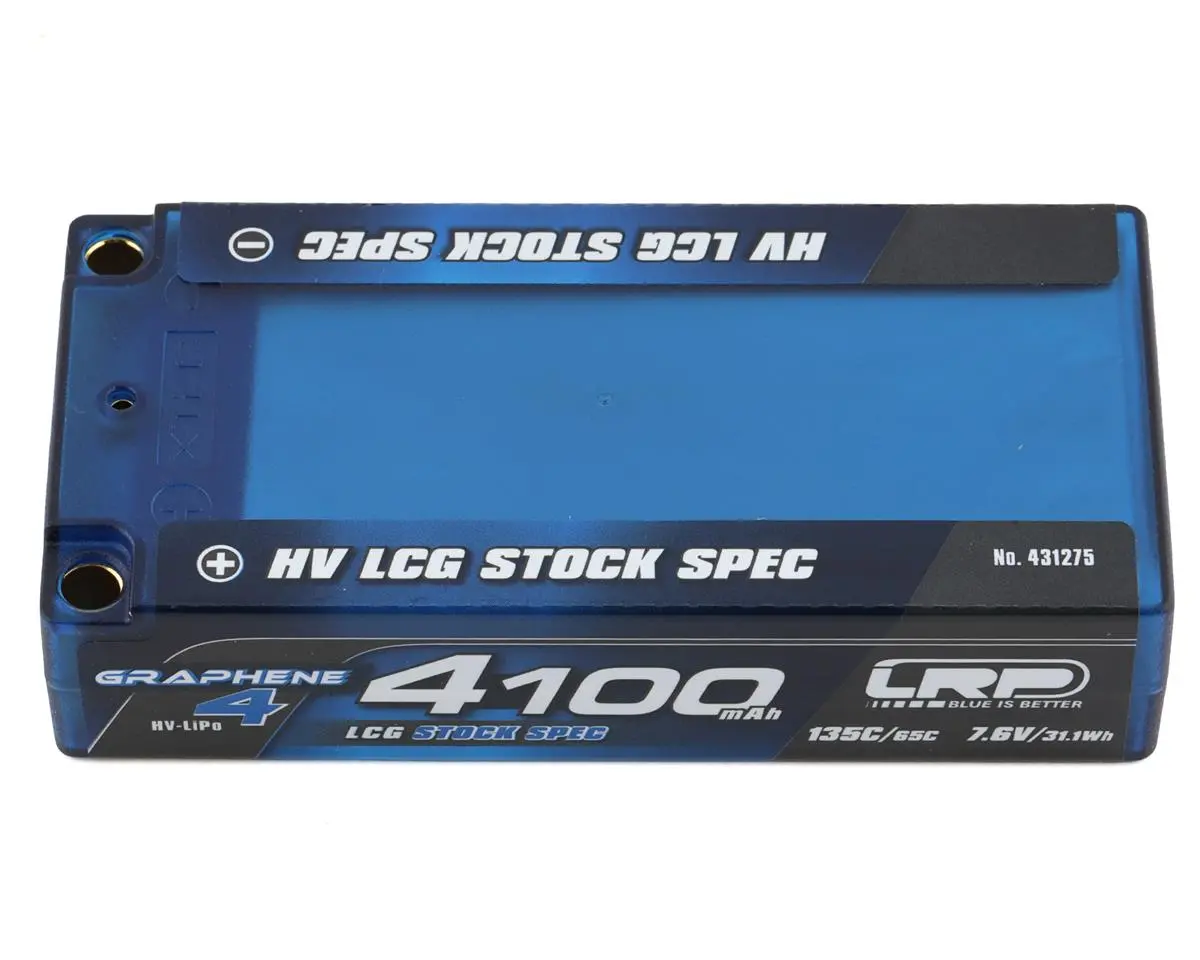 Lrp 2S 135C Lcg Graphene-4 Hv Lipo Battery (7.6V/4100Mah) W/5Mm Connectors (Roar/Efra Approved) - Lrp431275 1