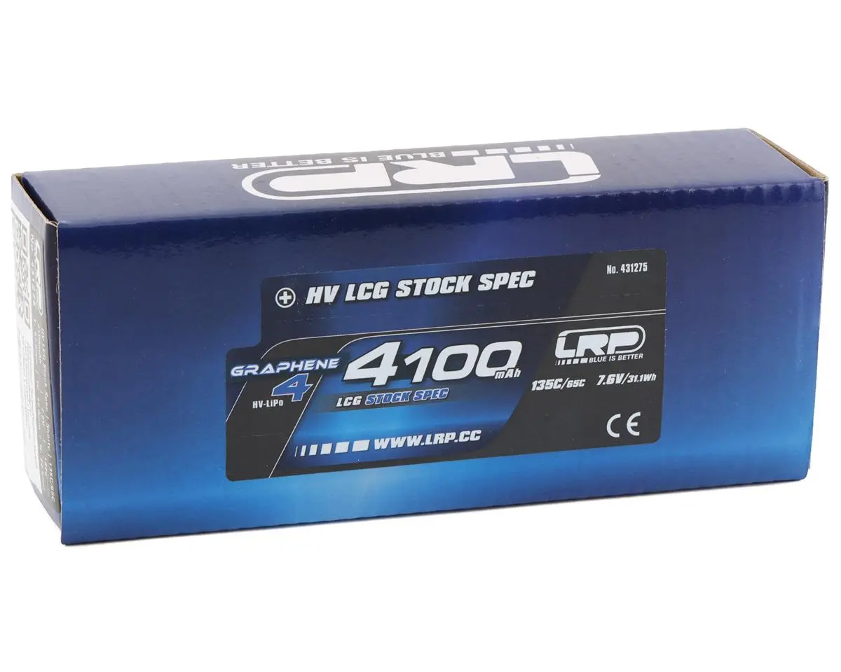 Lrp 2S 135C Lcg Graphene-4 Hv Lipo Battery (7.6V/4100Mah) W/5Mm Connectors (Roar/Efra Approved) - Lrp431275 2