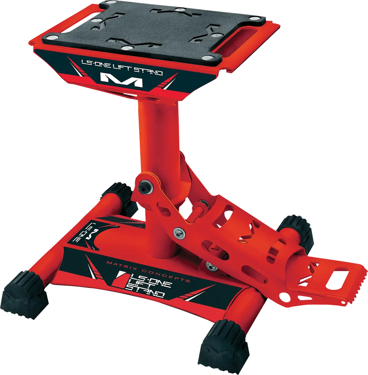Matrix Concepts - Red Dirt Bike Stand - Adjustable Height And Durable Rubber Top - Ls1-102 1