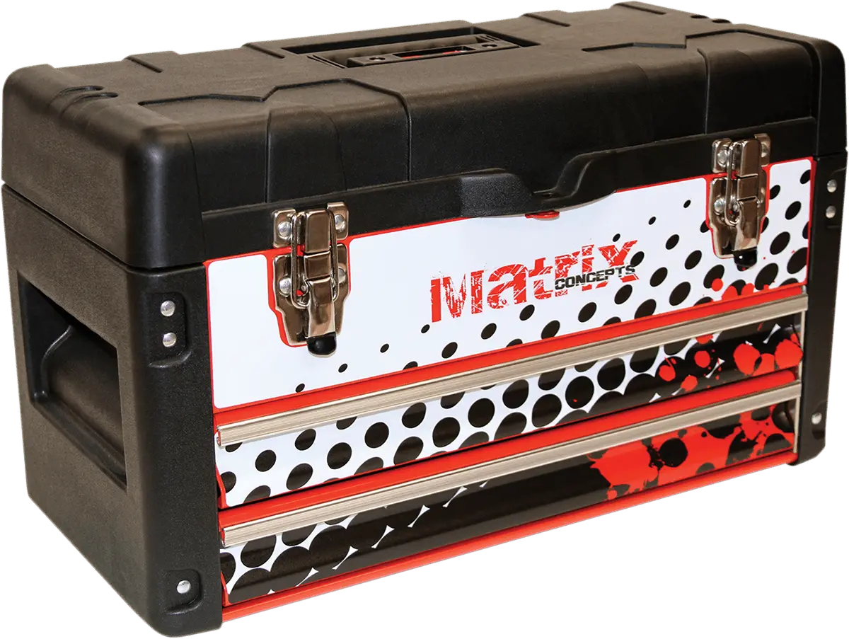 Matrix Concepts - M31 Worx - Red Toolbox With Metal Drawers - M31-402 1