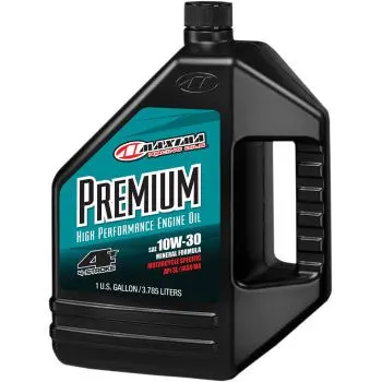 Maxima Premium High Performance Mineral 4T Engine Oil 10W-30 Liter - 30-209128 - 1 U.S. Gal. 1