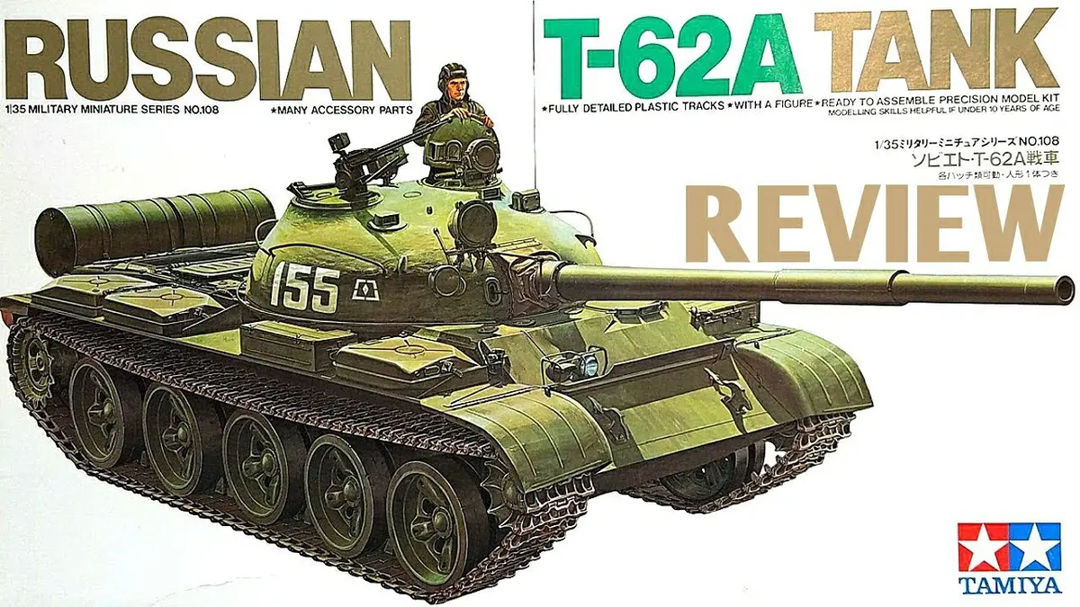Tamiya 1/35 Russian T-62A Tank Model Kit - Tam35108 1