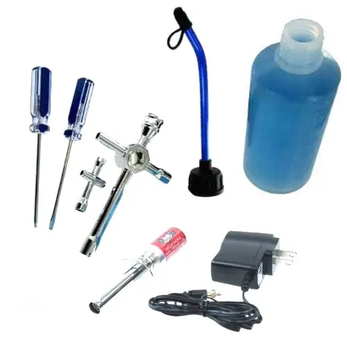 Nitro Starter Kit W/ Tools, Fuel Bottle, Glow Igniter W/ Charger(1Set) - 80142A 1