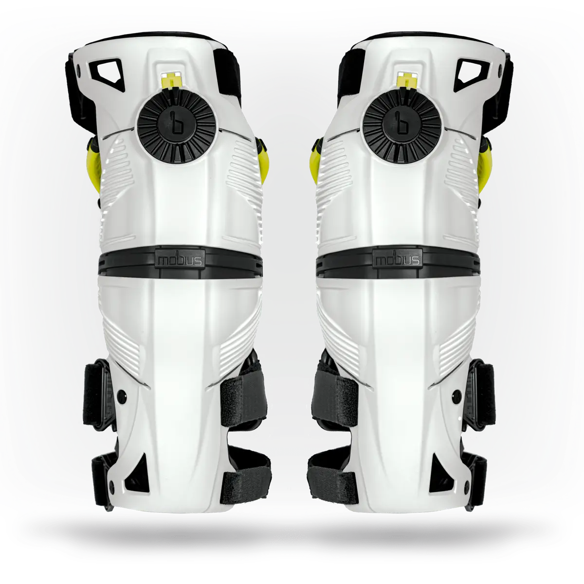 Mobius X8 Knee Braces - Ultimate Protection & Comfort! - White/Yellow - Pair 1