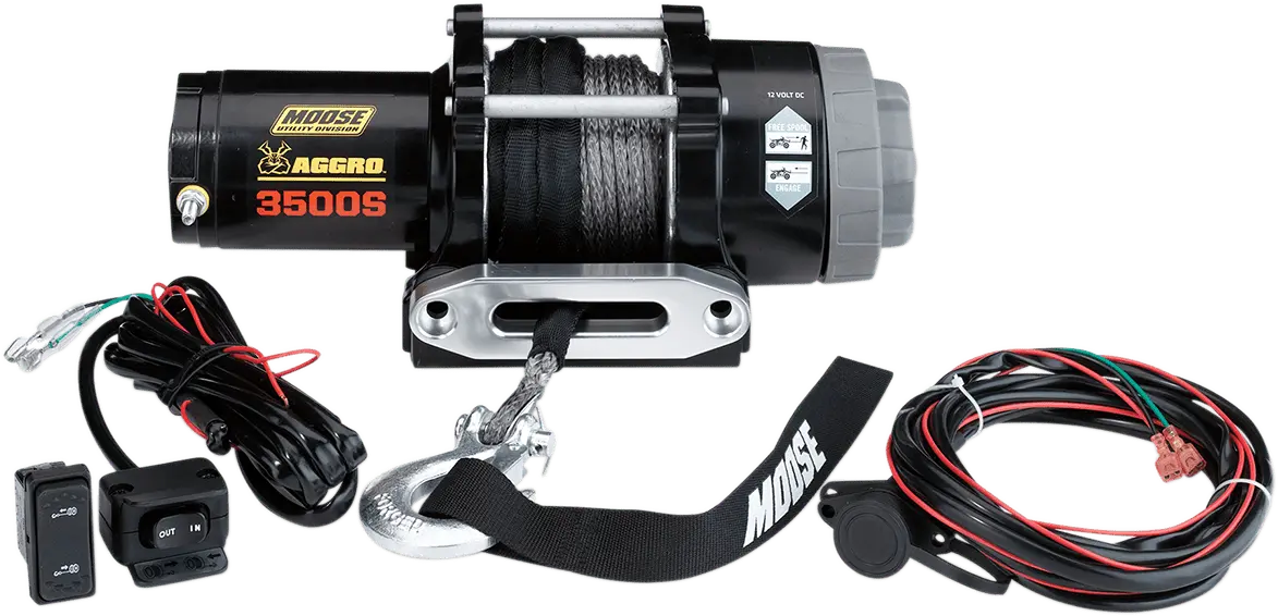 Moose Offroad 3500 Lb Winch With Synthetic Rope – Waterproof Atv/Utv – 104309 1