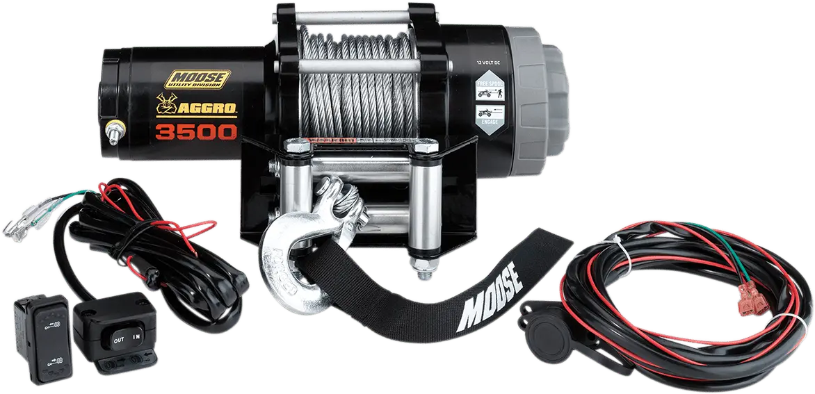 Moose Offroad 3500 Lb Winch With Wire Rope - 104308 1