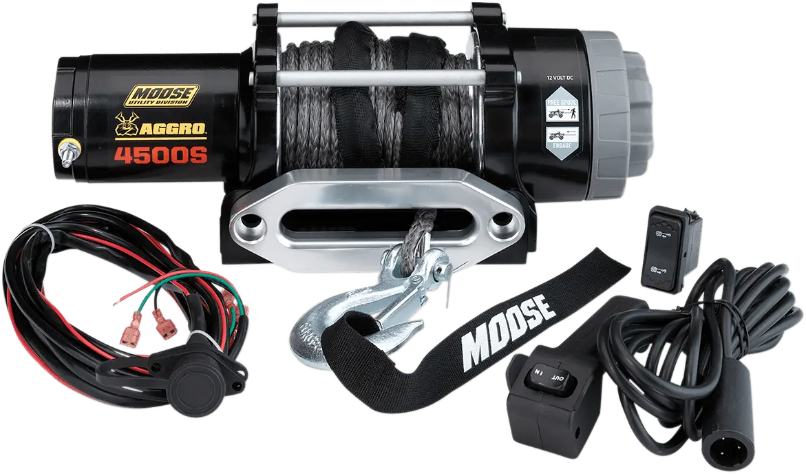 Moose Offroad 4500 Lb Winch With Synthetic Rope - 104311 1