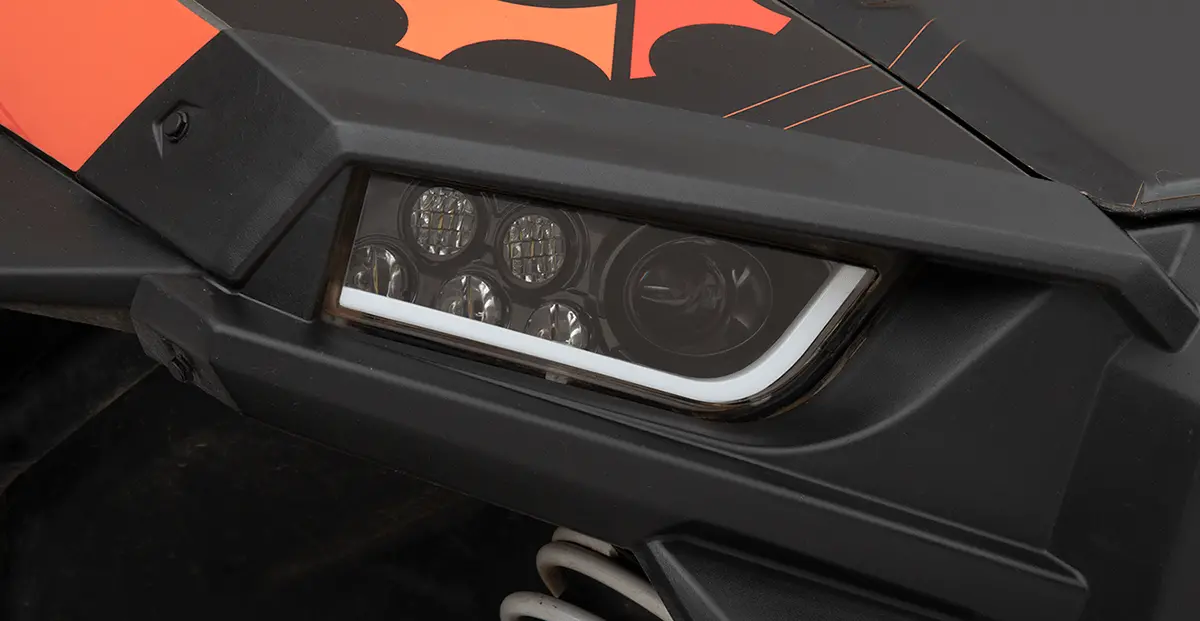 Moose Offroad Led Headlight For Rzr900/1000 - Black, Part Number 100-3358-Pu 1