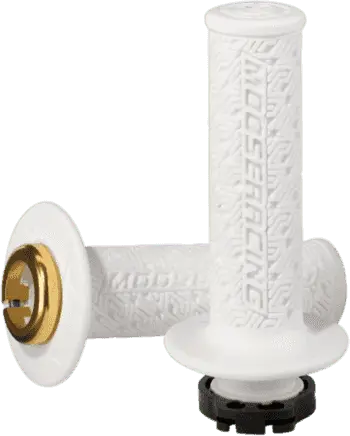 Moose Racing 36 Series Clamp-On Grips - White/Gold - 0630-2536 1