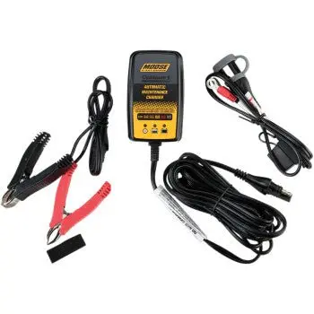 Moose Racing Optimate 1 Duo Battery Charger/Maintainer 12V Lead-Acid Or 12.8V Lithium Battery 1