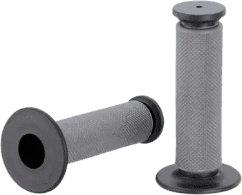 Moose Racing Qualifier Motorcycle Diamond Grips Grey / Black 1