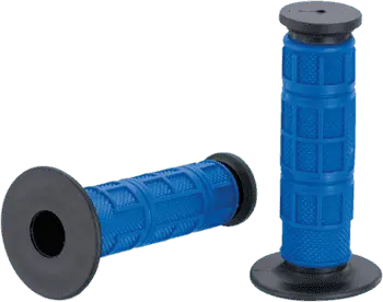 Moose Racing Qualifier Motorcycle Full Waffle Grips Black/Blue - 0630-1835 1