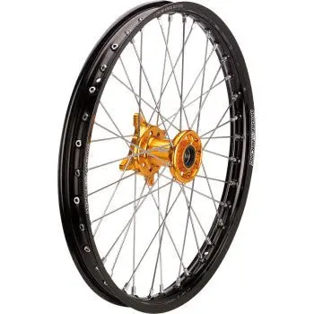 Moose Racing Sx-1 Complete Wheel - Front - Black Wheel / Gold Hub - 21"X1.60" - Suzuki Rm-Z250 / Rm-Z450 1