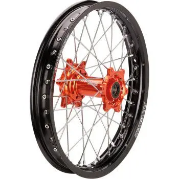 Moose Racing Sx-1 Complete Wheel - Rear - Black Wheel / Orange Hub - 19"X2.15" - 2013-2023 Ktm 125-450 1