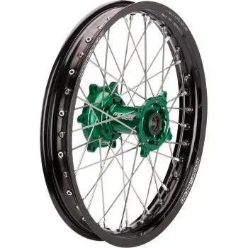 Moose Racing Sx-1 Complete Wheel - Rear - Black Wheel/Green Hub - 19"X2.15" - Kawasaki Kx450 / Kx250f 1