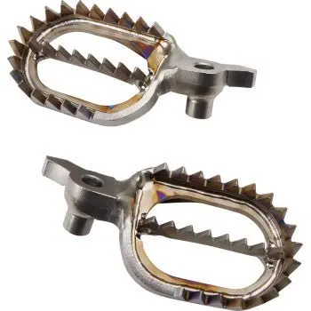 Moose Racing Ti Footpegs - 1620-2521 - Titanium - 2023-2024 Yamaha Yz450f, And 2024 Yz250f 1