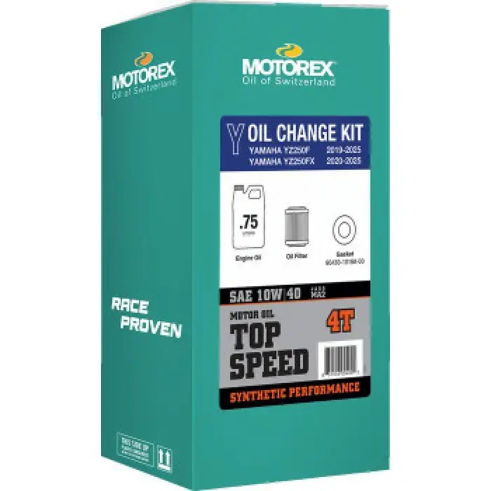 Motorex 311243 Oil Change Kit 10W-40 Full-Syn 2019-2026 Yamaha Yz250f/Fx 1