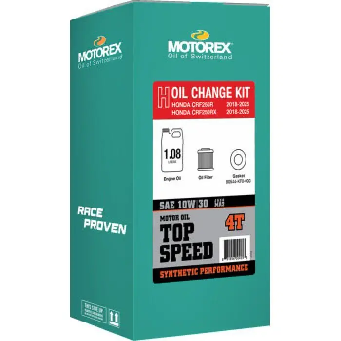 Motorex Oil Change Kit Crf250r/Rx 2018-2025 10W30 Exact Fill - 1.08L - 311249 2