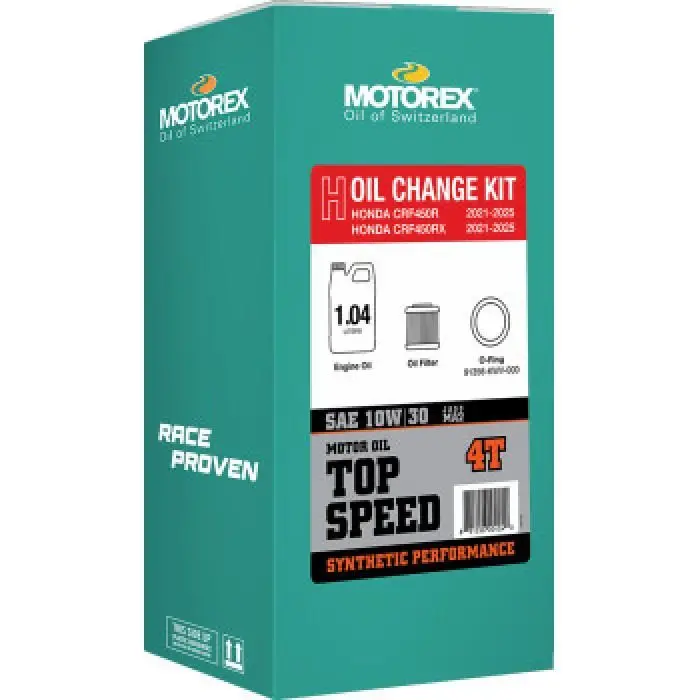 Motorex Oil Change Kit Top Speed Synthetic - Crf450r/Crf450rx 2021-2025 10W30 - 311250 2