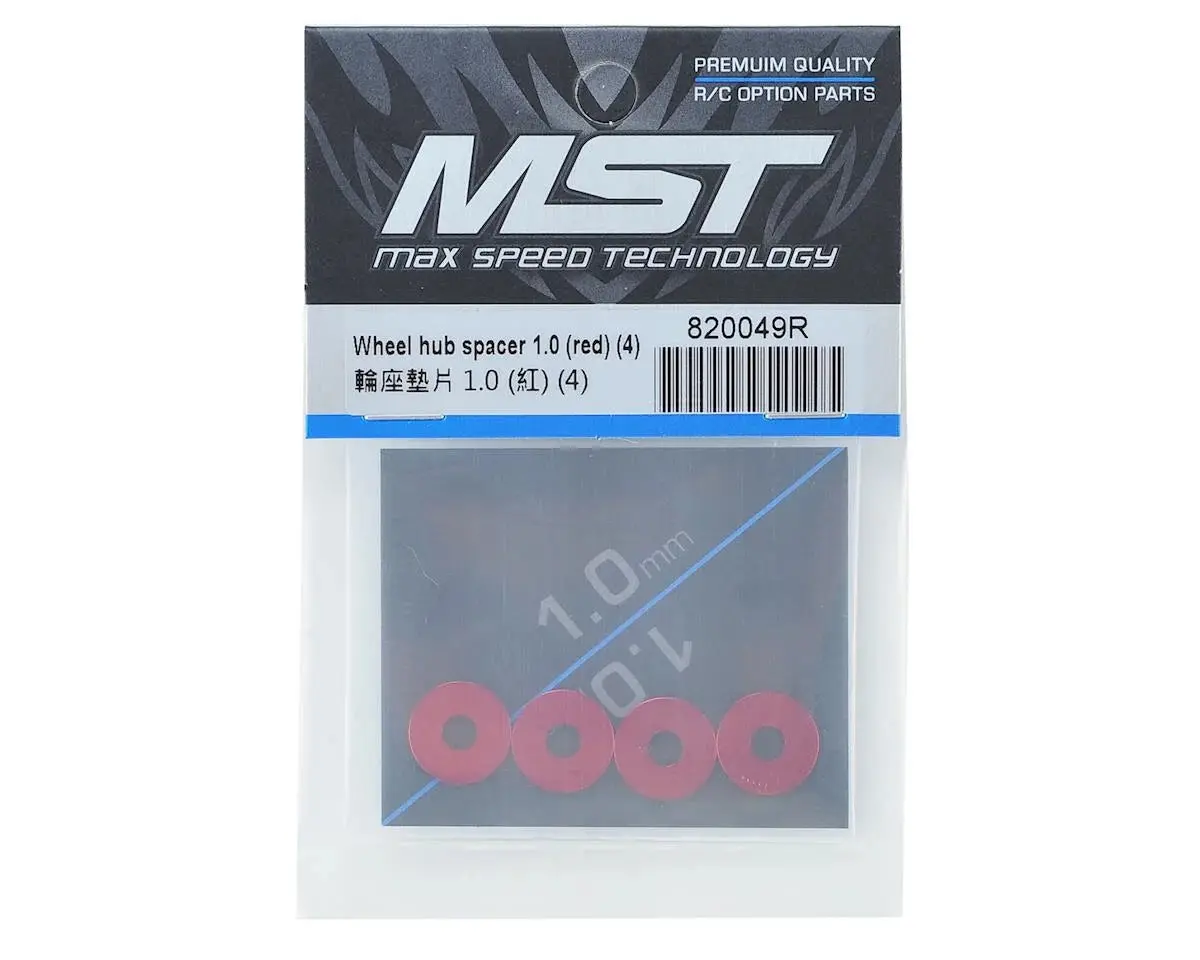 Mst Wheel Hub Spacer 1.0 (Red) (4) - Mxs-820049R 2