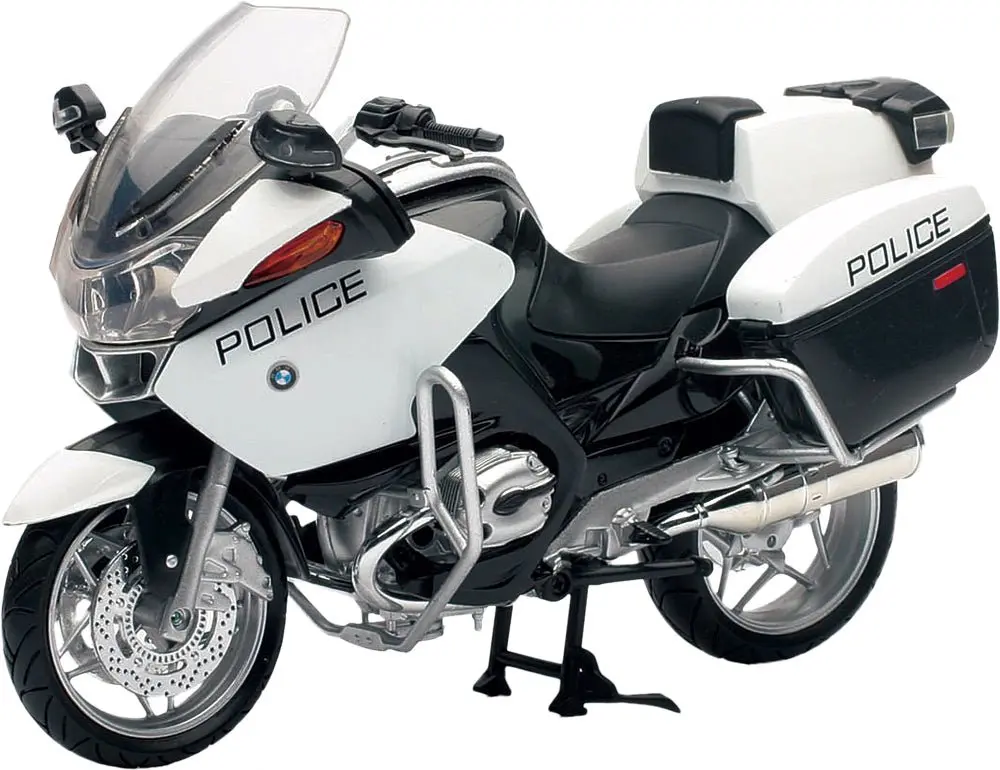 New-Ray New-Ray - Replica 1:12 Sport Touring Bmw R1200 Rt P Police White - Part 43153 - Fits Most 1:12 Scale Collectible Models 43153 2