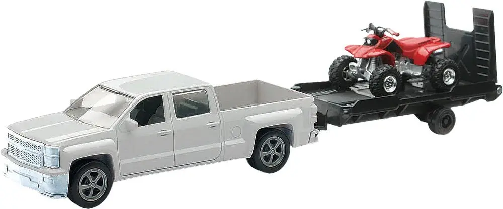 New-Ray New-Ray - Replica 1:43 Chevy White Truck/Trailer/Atv - Part 19535B - Red & White - Fits Various Models 19535B 1
