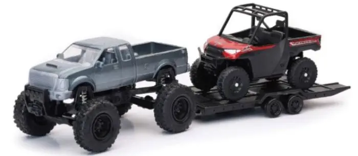 New-Ray New-Ray - Replica 4X4 Truck/Utv Pick Up Truck/Pol Ranger - 50076A - Fits Jeep Wrangler With Mini Polaris 50076A 1