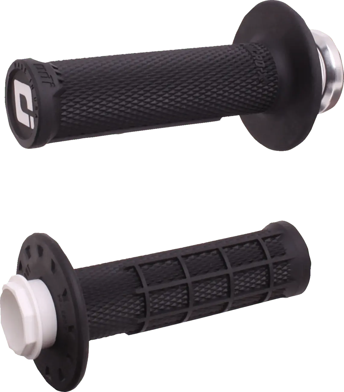 Odi Micro-X Half-Waffle V2 Lock-On Grips – Black/Silver – Ktm/Husqvarna/Gasgas/Kawasaki/Yamaha '00-'24  – 28Mm  – H36mxb 1