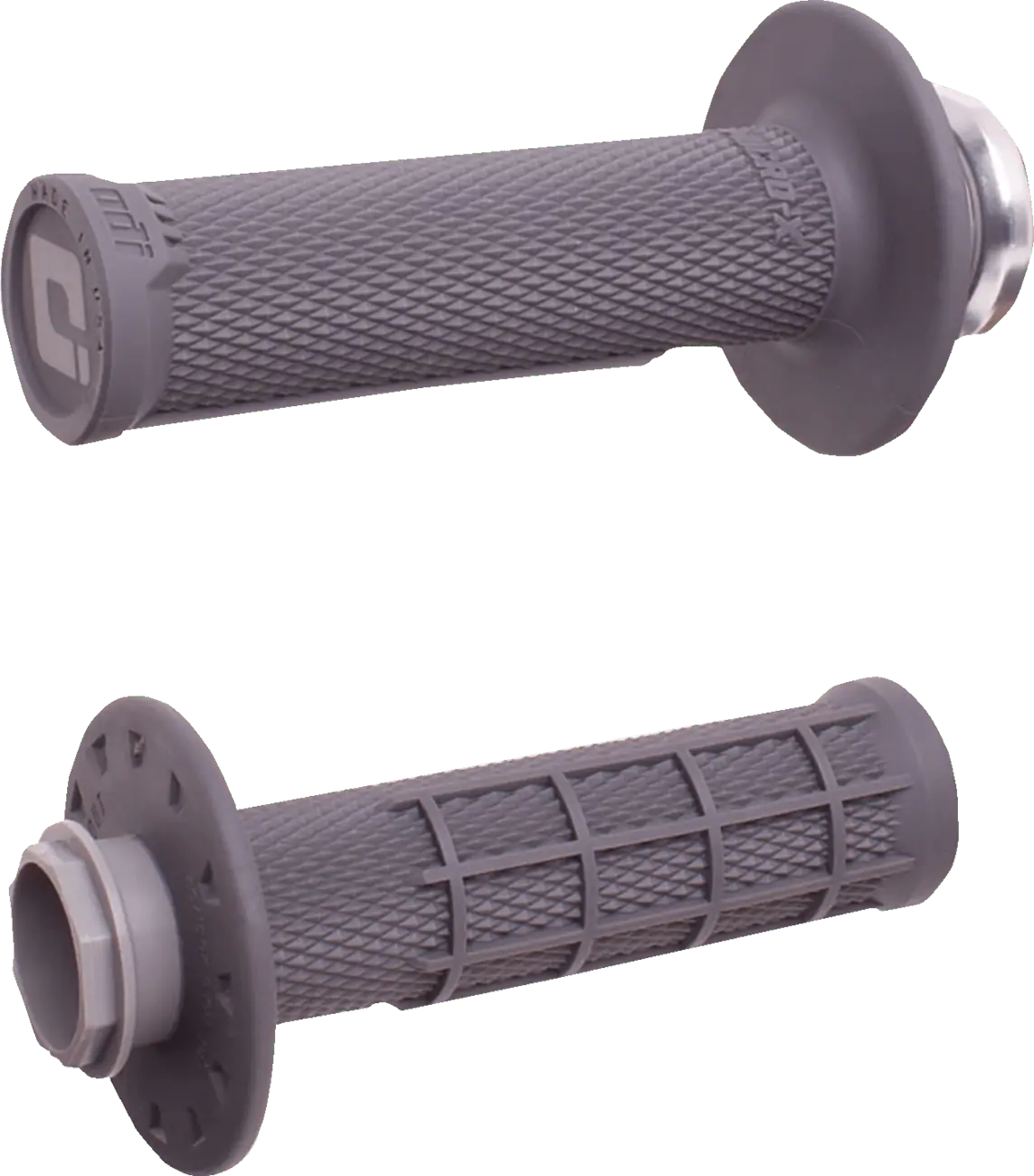 Odi Micro-X Half-Waffle V2 Lock-On Grips - Graphite/Silver - Ktm/Husqvarna/Gasgas/Kawasaki/Yamaha '00-'24 -H36mxh 1