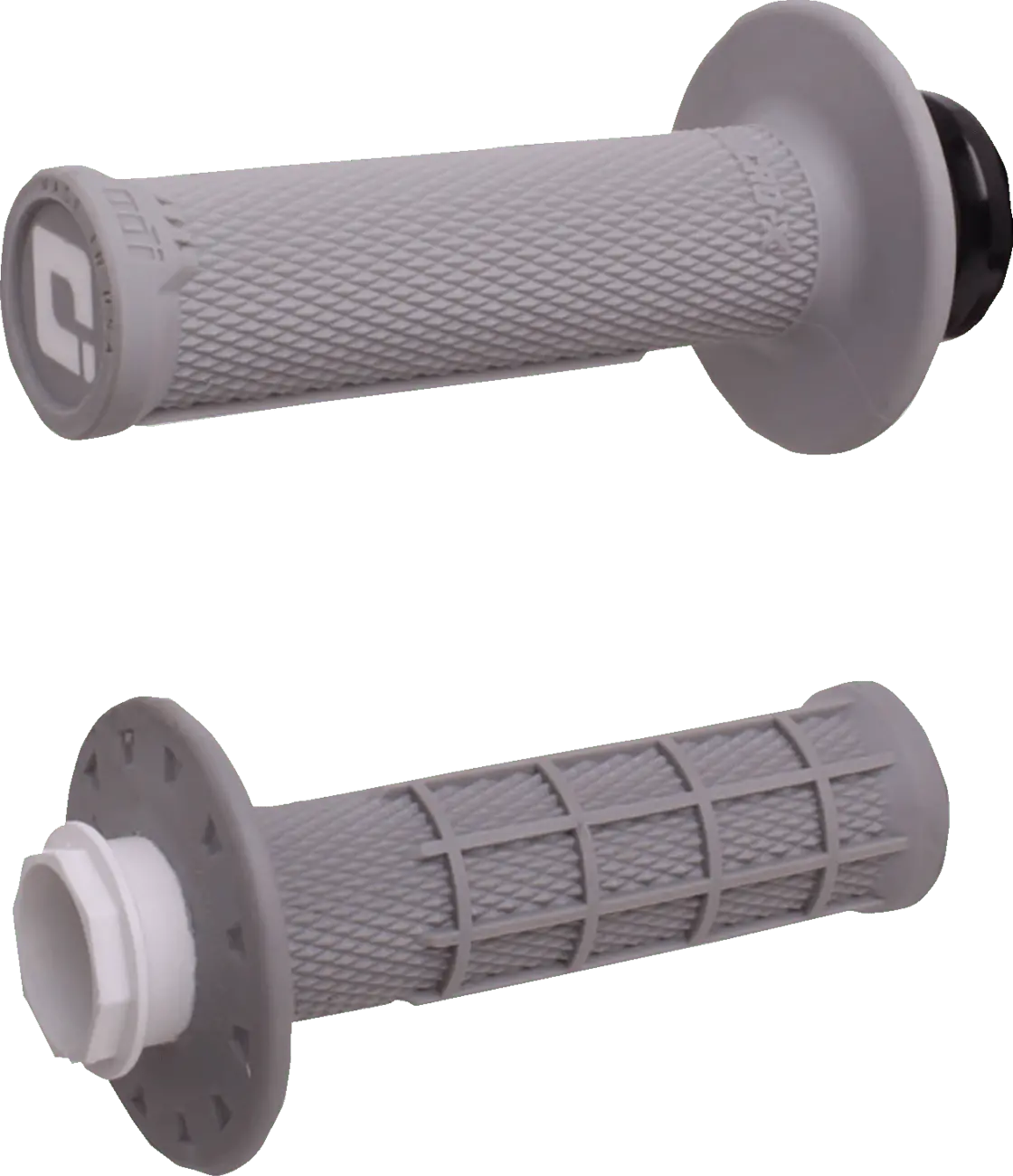 Odi Micro-X Half-Waffle V2 Lock-On Grips – Gray/Silver – ’00–’24 – 28Mm – H36mxg 1