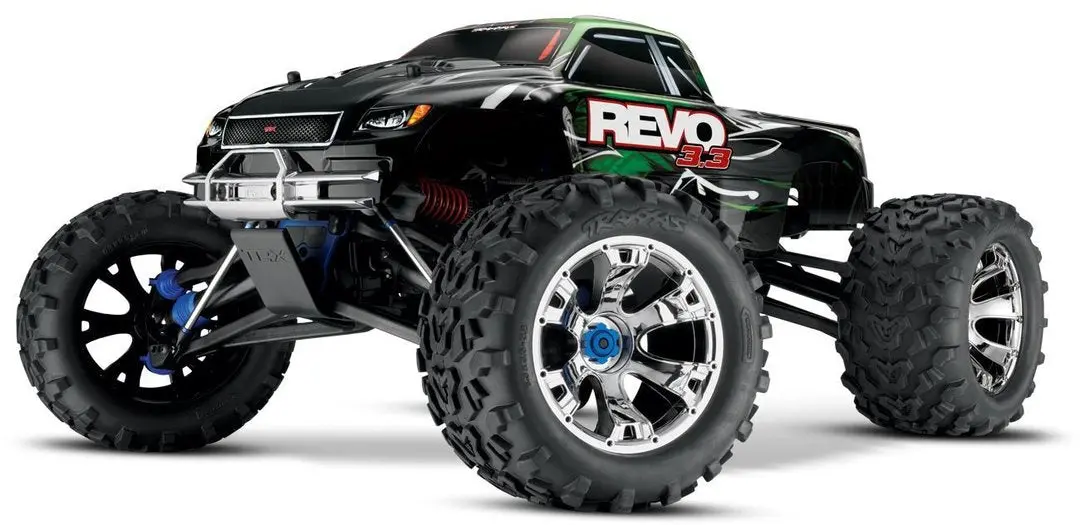 Revo 3.3 4Wd Nitro Monster Truck, Rtr W/ Tqi 2.4Ghz Radio And Tsm (Tra53097-3) 2