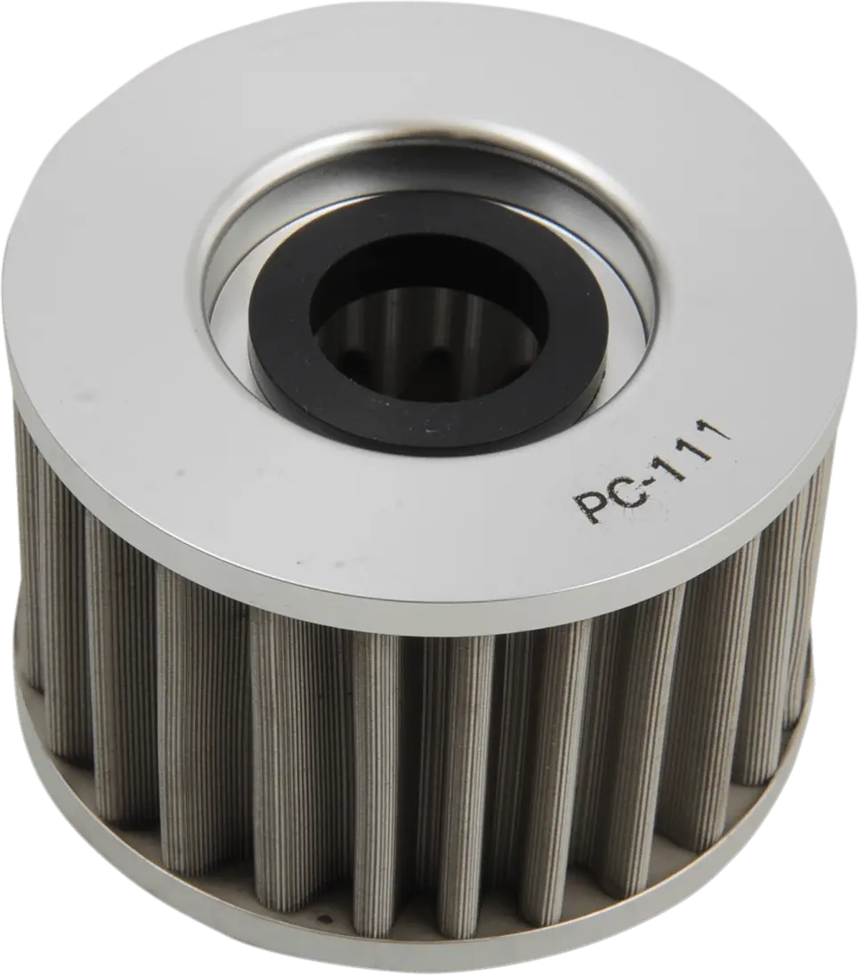 Pc Racing Flo? Stainless Steel Oil Filter For Honda Pc111 - Reusable 35 Micron Filter 1