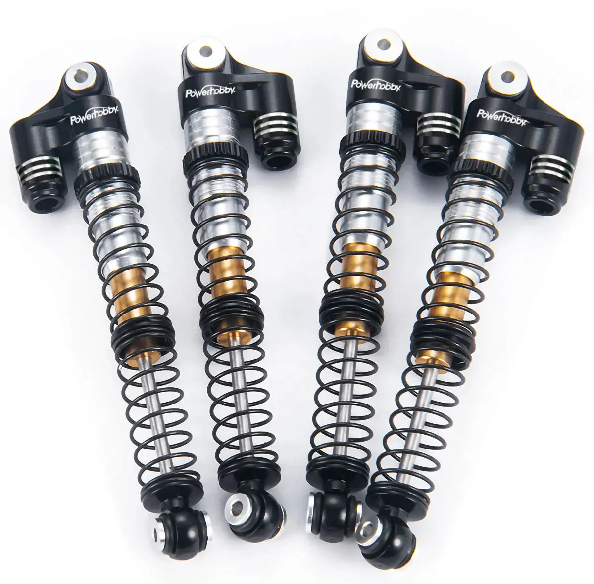 Powerhobby 1/24 Axial Scx24 Aluminum 58Mm Long Travel Shocks Jeep Bronco Black 1
