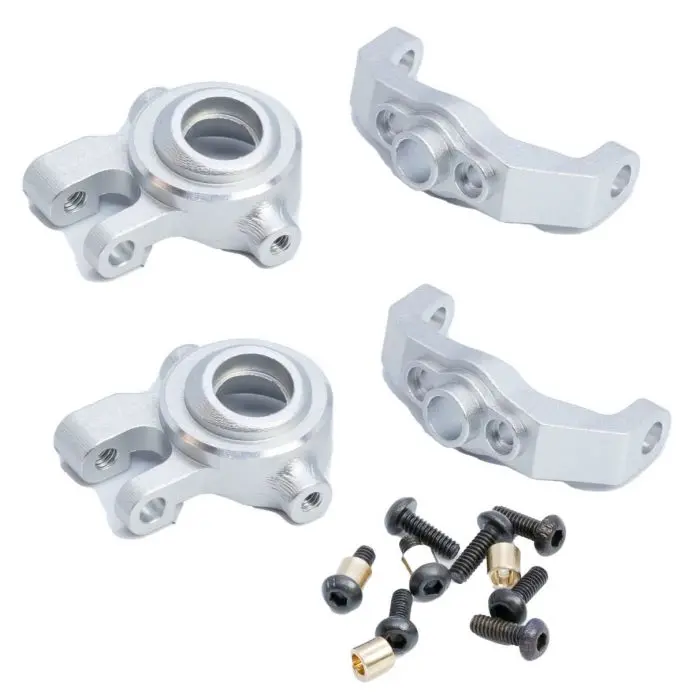 Powerhobby Aluminum C Hub And Steering Knuckles-Silver For Traxxas Trx-4M 1