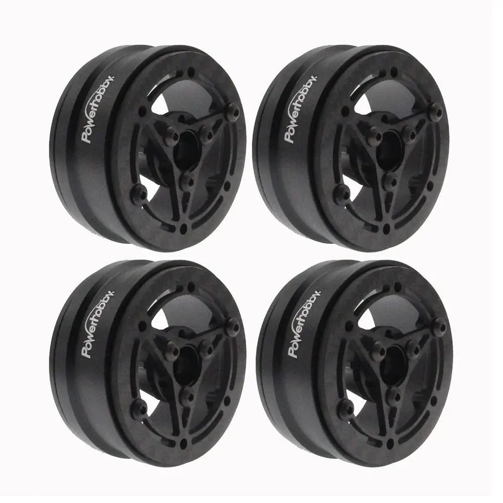 Powerhobby 1.9" Carbon Fiber Lightweight Beadlock Wheels H 1/10 Rock Crawler 1
