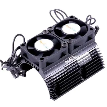 Power Hobby - Power Hobby Heat Sink W/ Twin Tornado High Speed Fans, For 1/8 Motors, Black 1