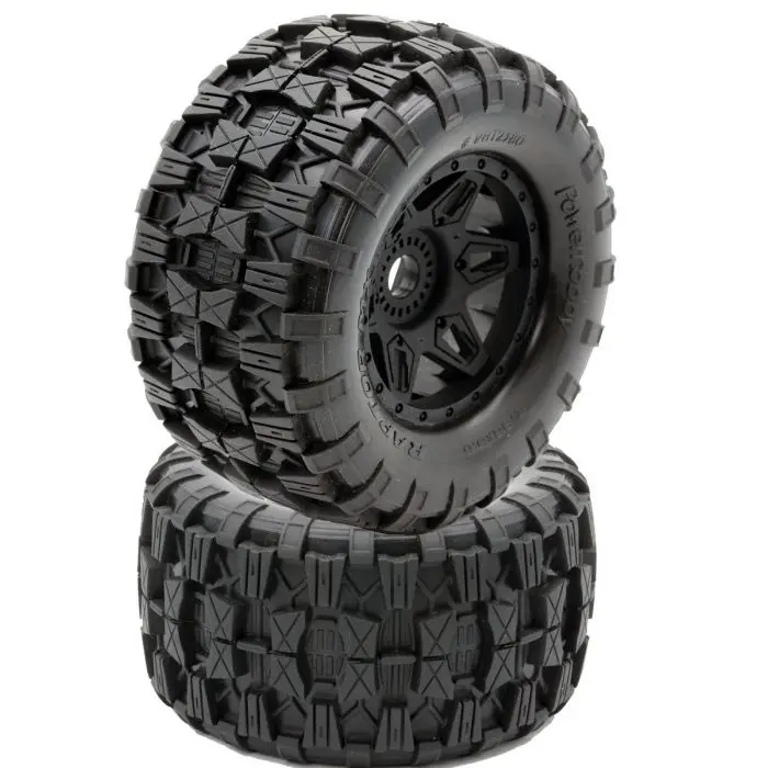 Powerhobby 1/8 Raptor Mx Belted All Terrain Tires Mounted 17Mm Traxxas Maxx 1