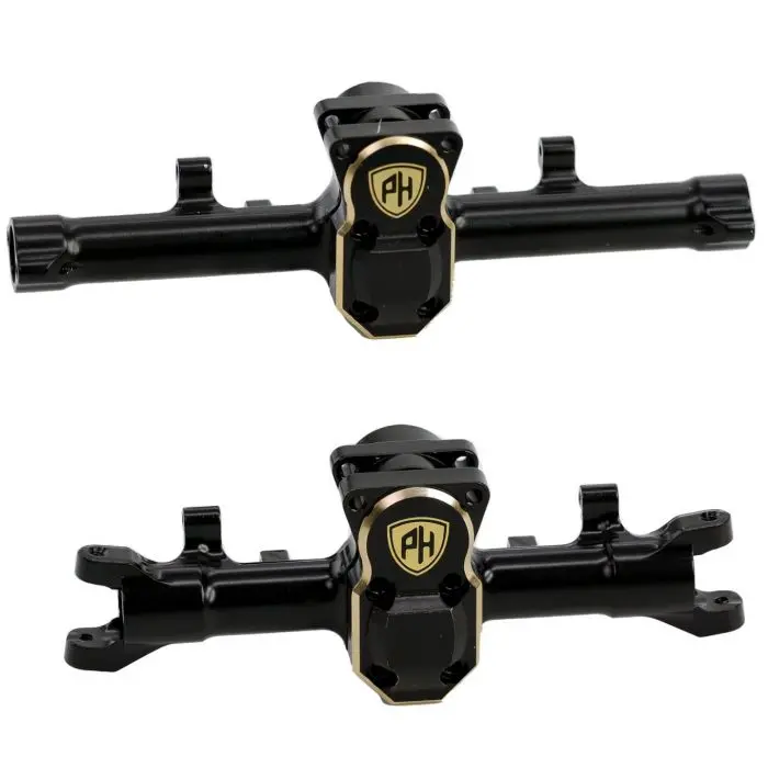 Powerhobby Axial Scx24 Jeep C10 Bronco Brass Front / Rear Axle Housing W Covers 1