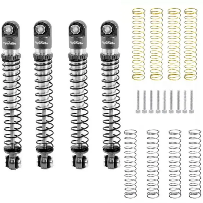 Powerhobby Aluminum 54Mm Long Travel Shocks 1/24 Axial Scx24 Jeep Bronco Grey 2