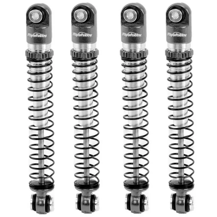 Powerhobby Aluminum 54Mm Long Travel Shocks 1/24 Axial Scx24 Jeep Bronco Grey 1