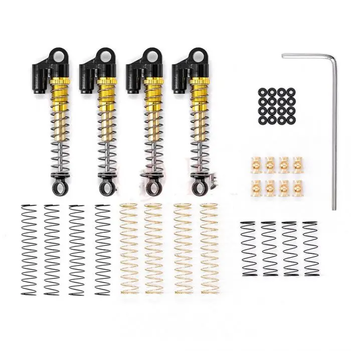 Powerhobby Aluminum 45Mm Long Shocks Front & Rear, For Axial Scx24, 4Pcs 1