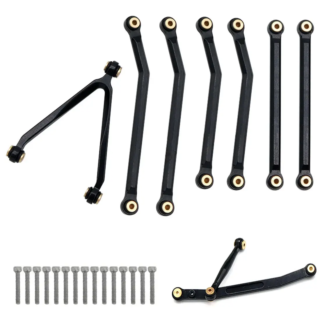 Powerhobby Aluminum Scx24 C10 Jeep High Clearance Chassis Links Set 133.7Mm Black 1