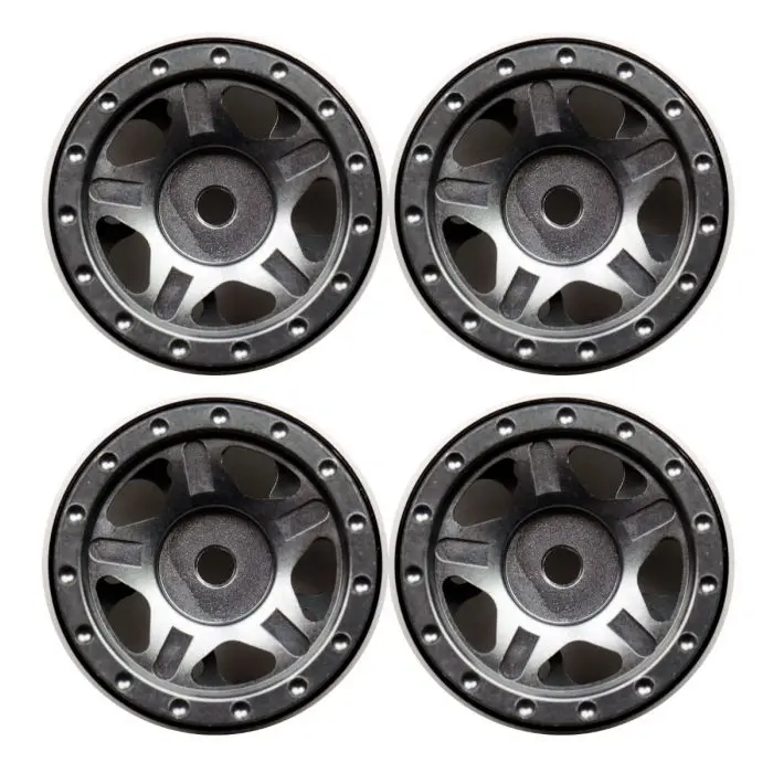Powerhobby Axial Scx24 C10 Jeep Deadbolt Aluminum Beadlock Wheels Rims Grey 1