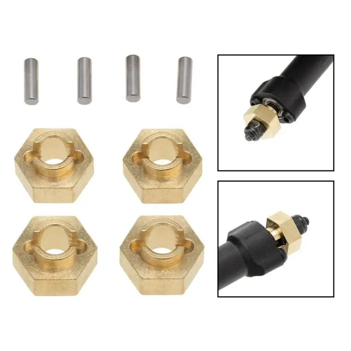 Powerhobby Axial Scx24 Brass 7Mm Wheel Hex Hubs Jeep C10 Beety Deadbolt 1
