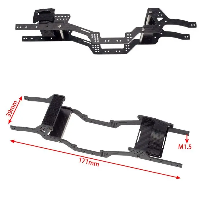 Powerhobby Scx24 Jeep Bronco C10 Lcg Carbon Fiber Chassis 1