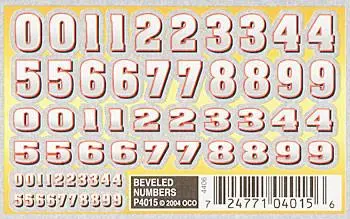 P4015 Beveled Numbers Dry Transfer 1