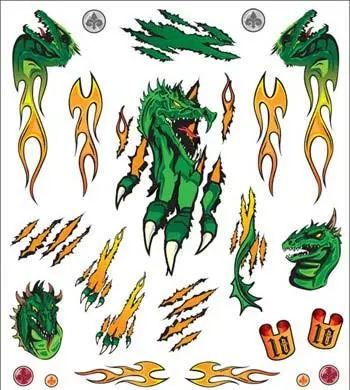 P4018 Flaming Dragon Dry Transfer 1