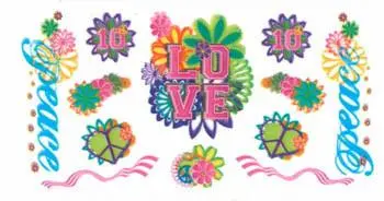 P4022 Peace & Love Dry Transfer 1