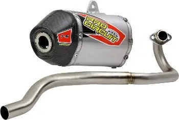 Pro Circuit T-6 Stainless Steel Exhaust System - 0122011F - 2010-2025 Kawasaki Klx110 - Mini Moto 2